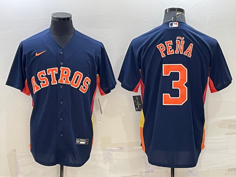 Men’s Houston Astros Jeremy Pena #3 Navy Alternate Name Jersey
