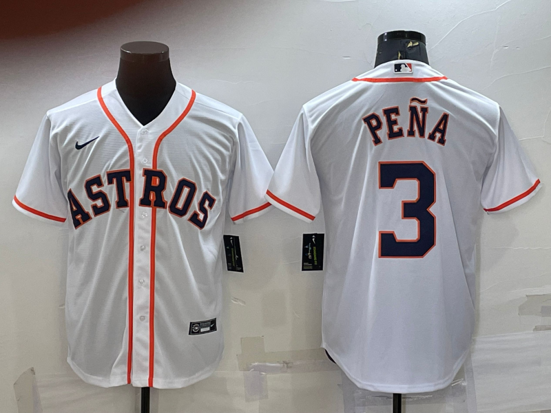 Men’s Houston Astros Jeremy Pena #3 White Home Jersey