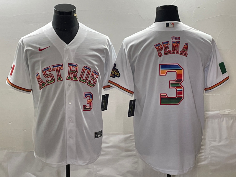Men’s Houston Astros Jeremy Pena #3 White Jersey