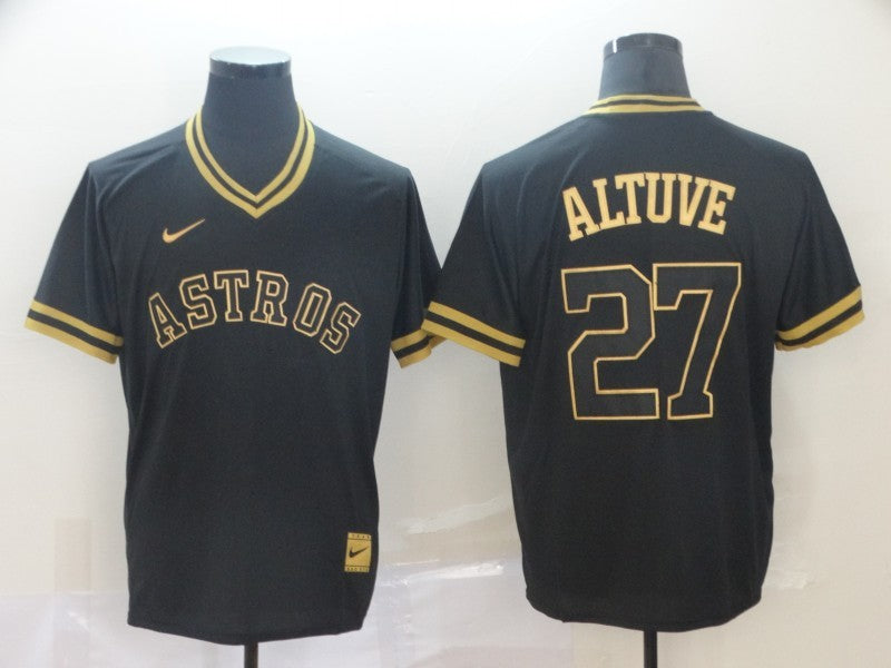 Men’s Houston Astros Jose Altuve #27 Black Jersey