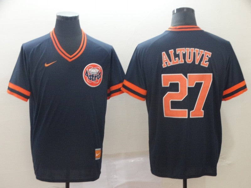Men’s Houston Astros Jose Altuve #27 Navy Authentic Jersey