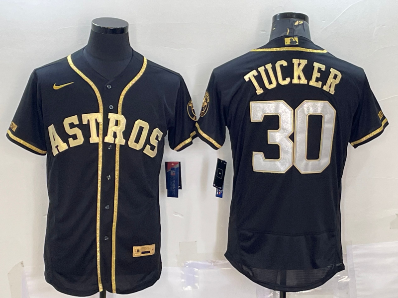 Men’s Houston Astros Kyle Tucker #30 Black Jersey