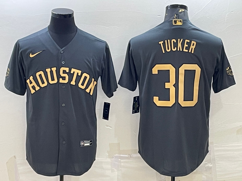 Men’s Houston Astros Kyle Tucker #30 Dark Gray Jersey