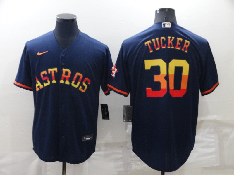 Men’s Houston Astros Kyle Tucker #30 Navy Baseball Jersey