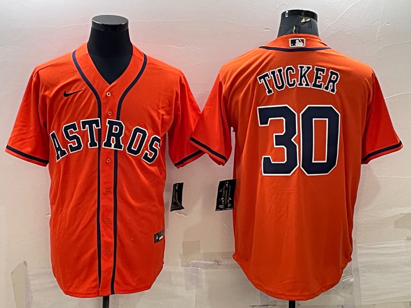 Men’s Houston Astros Kyle Tucker #30 Orange Jersey