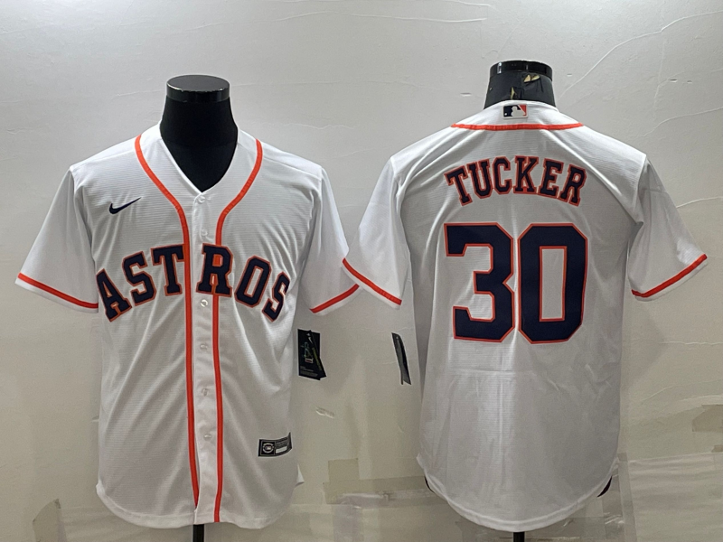 Men’s Houston Astros Kyle Tucker #30 White Home Official Jersey