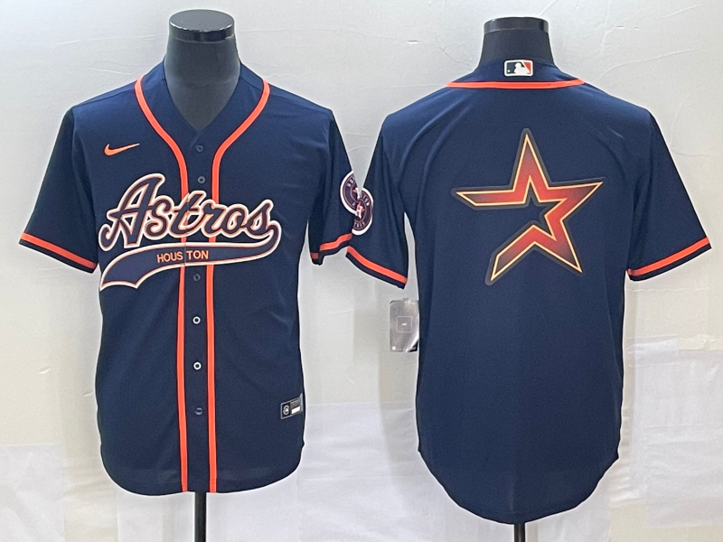 Men’s Houston Astros Navy Authentic Jersey Joint Edition