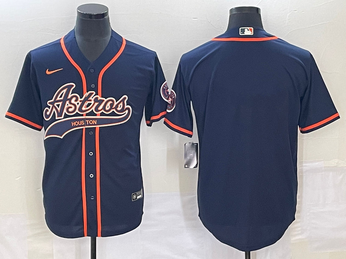 Men’s Houston Astros Navy Blank Jersey Joint Edition