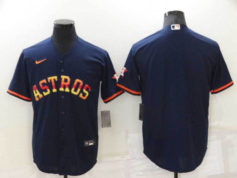 Men’s Houston Astros Navy Blank Jersey