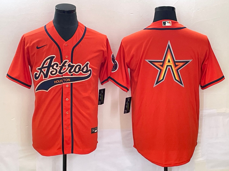 Men’s Houston Astros Orange Alternate Jersey Joint Edition