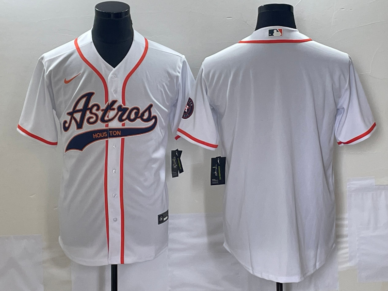 Men’s Houston Astros White Blank Jersey Joint Edition
