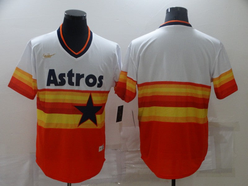 Men’s Houston Astros White Home Cooperstown Collection Blank Jersey