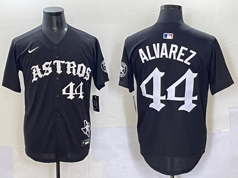 Men’s Houston Astros Yordan Alvarez #44 Black Jersey