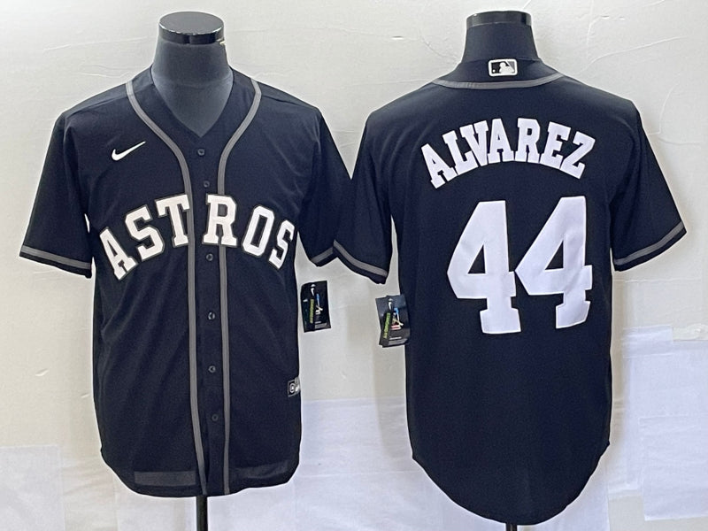 Men’s Houston Astros Yordan Alvarez #44 Black Lights Out Jersey
