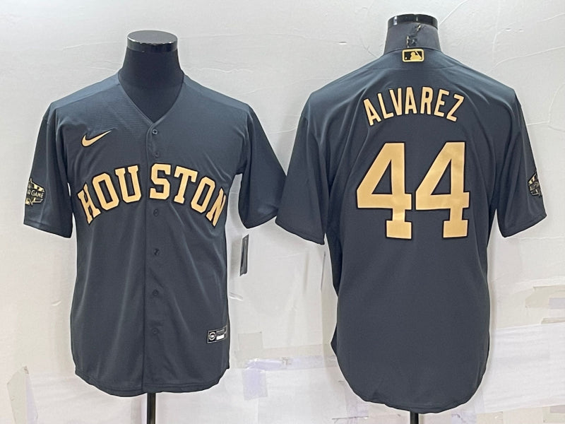 Men’s Houston Astros Yordan Alvarez #44 Gray Baseball Jersey