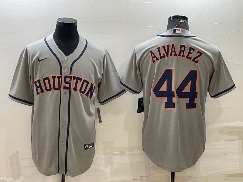 Men’s Houston Astros Yordan Alvarez #44 Gray Jersey