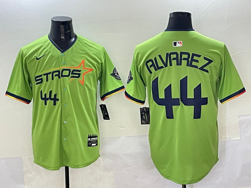 Men’s Houston Astros Yordan Alvarez #44 Green 2025 City Connect Limited Jersey