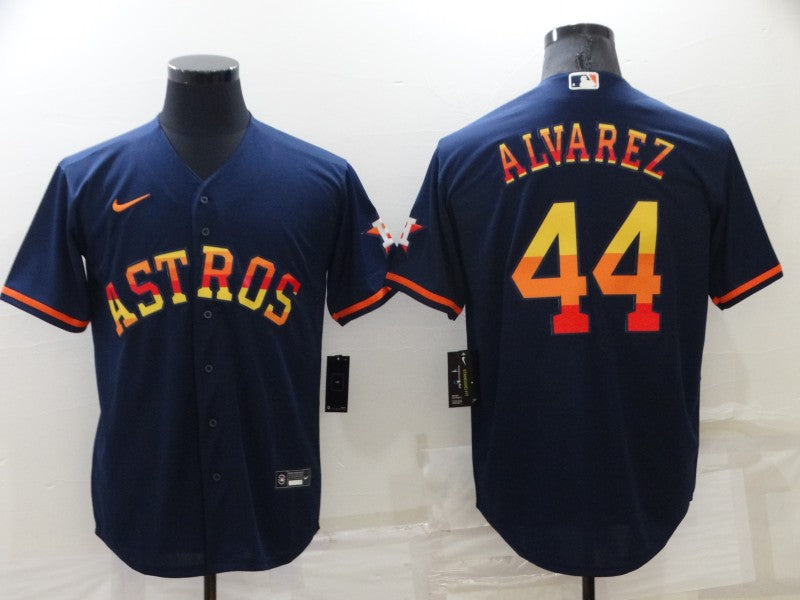 Men’s Houston Astros Yordan Alvarez #44 Navy Jersey