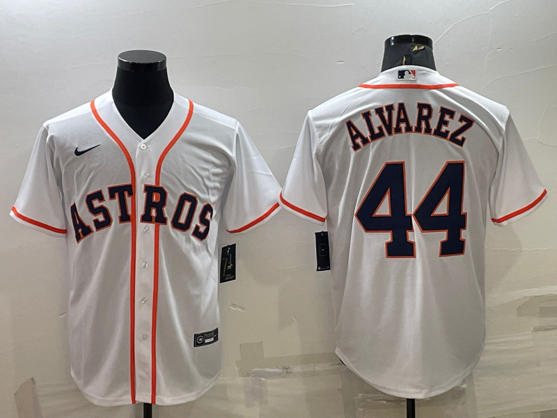 Men’s Houston Astros Yordan Alvarez #44 White Home Jersey
