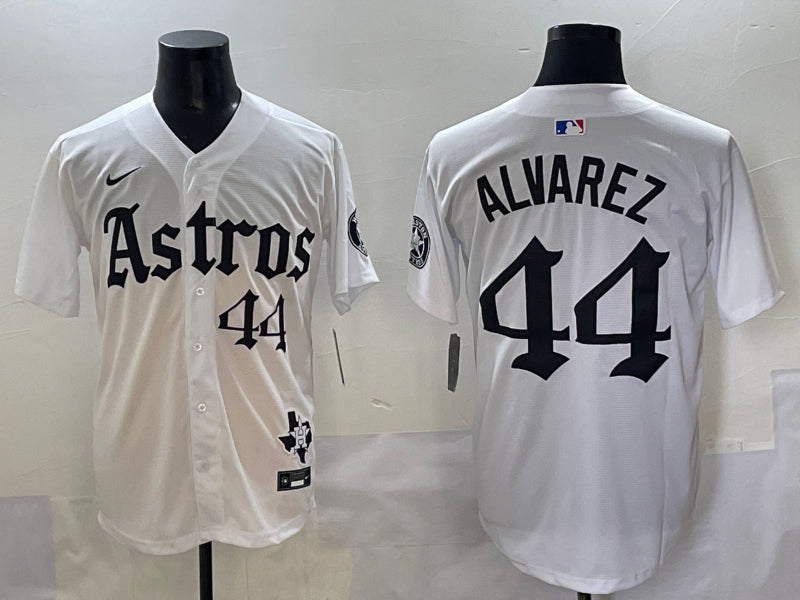 Men’s Houston Astros Yordan Alvarez #44 White Jersey