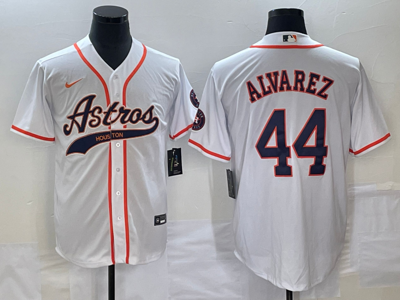 Men’s Houston Astros Yordan Alvarez #44 White Jersey Joint Edition