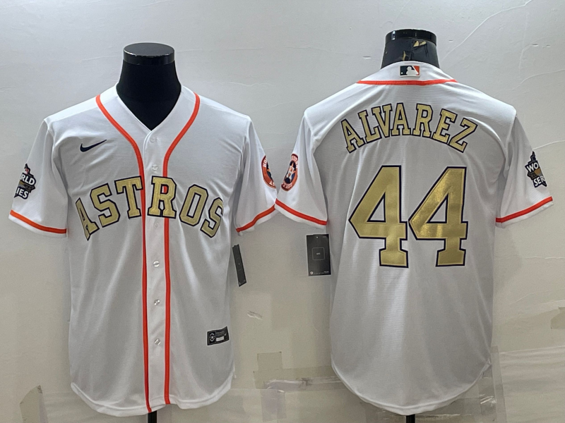 Men’s Houston Astros Yordan Alvarez #44 White Jersey