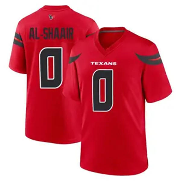 Men’s Houston Texans #0 Azeez Al-Shaair Nike Red Alternate F.U.S.E. Limited Player Jersey