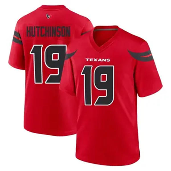 Men’s Houston Texans #19 Xavier Hutchinson Nike Red Alternate F.U.S.E. Limited Player Jersey