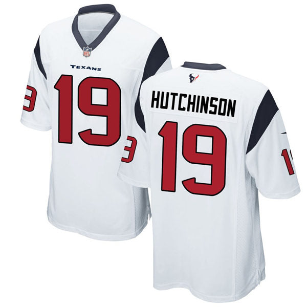 Men’s Houston Texans #19 Xavier Hutchinson Nike White Vapor Limited Player Jersey