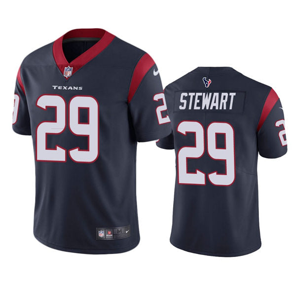Men’s Houston Texans #29 M.J. Stewart Nike Navy Vapor Limited Player Jersey