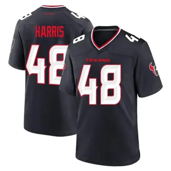 Men’s Houston Texans #48 Christian Harris Nike Navy White Alternate F.U.S.E. Limited Player Jersey