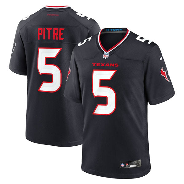 Men’s Houston Texans #5 Jalen Pitre Nike 2024 Navy Alternate F.U.S.E. Limited Player Jersey