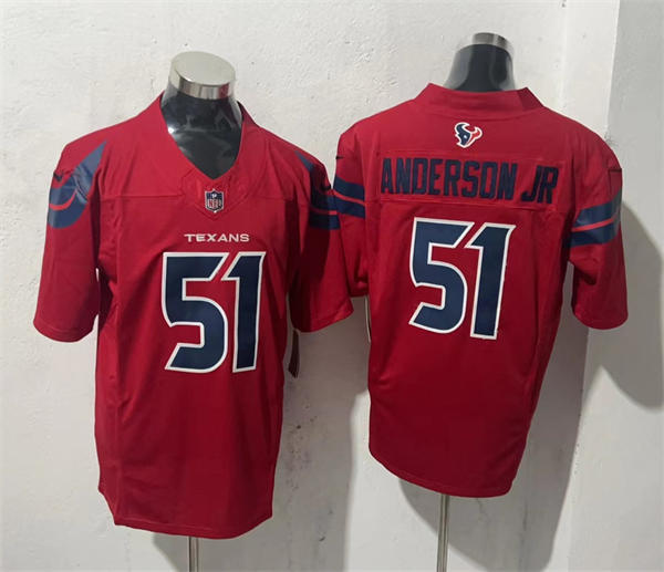 Men’s Houston Texans #51 Will Anderson Jr. Nike 2024 Red Alternate F.U.S.E. Limited Player Jersey