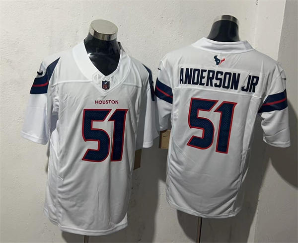 Men’s Houston Texans #51 Will Anderson Jr. Nike 2024 White Vapor Limited Player Jersey