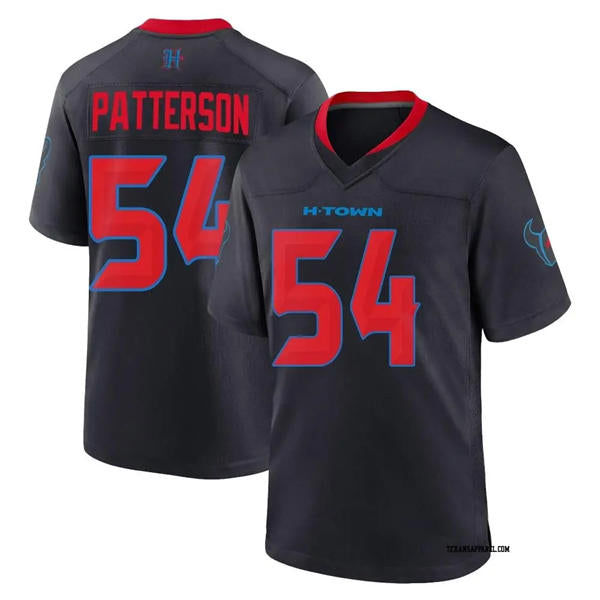 Men’s Houston Texans #54 Jarrett Patterson Nike Navy Red 2nd Alternate H-Town F.U.S.E. Limited Player Jersey