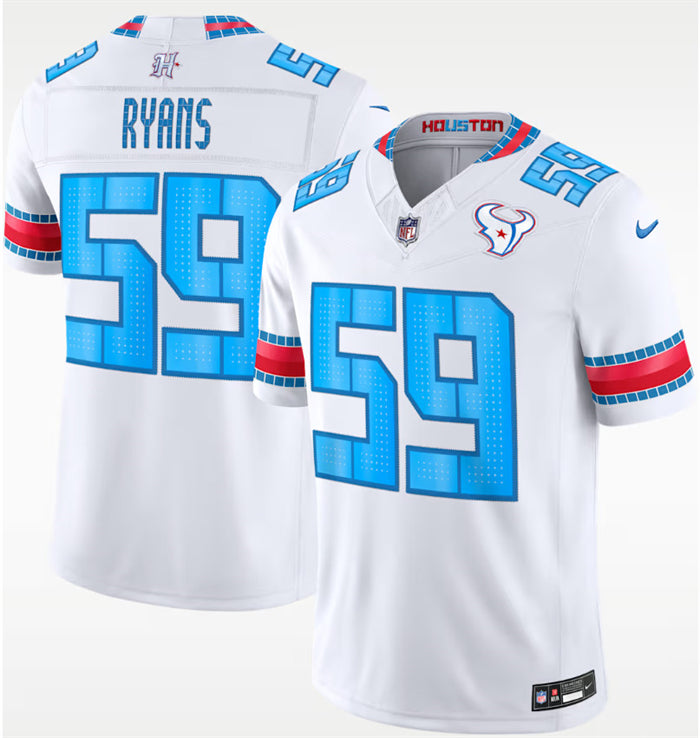 Men’s Houston Texans #59 DeMeco Ryans White 2026 F.U.S.E. ‘HOUSTON/US’ Rivalries Collection Limited Stitched Football Jersey