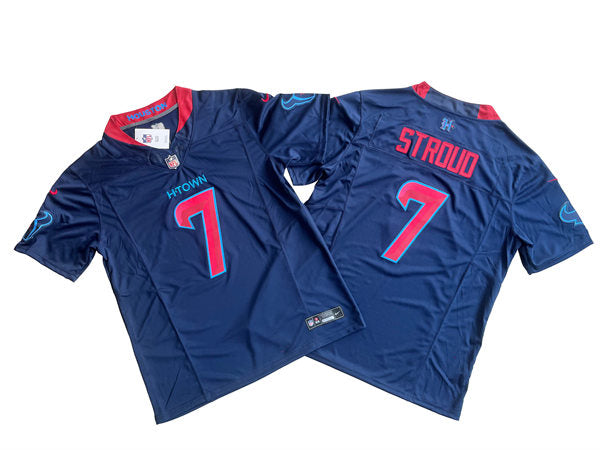 Men’s Houston Texans #7 CJ Stroud Nike 2024 Navy 2nd Alternate F.U.S.E. Limited Player Jersey