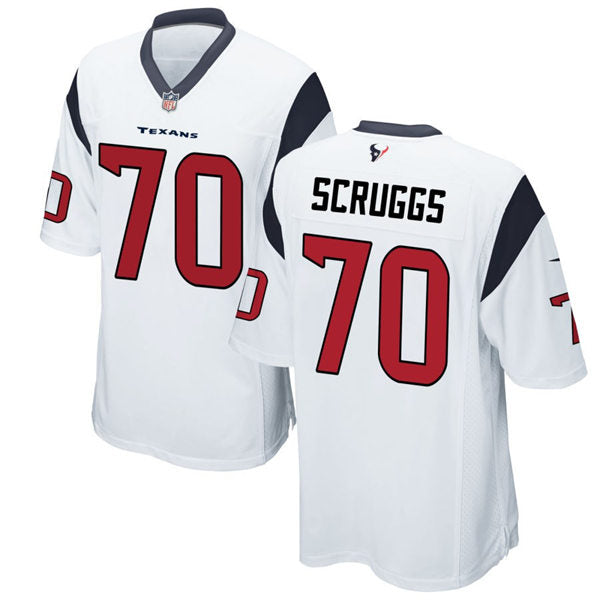 Men’s Houston Texans #70 Juice Scruggs Nike White Vapor Limited Player Jersey