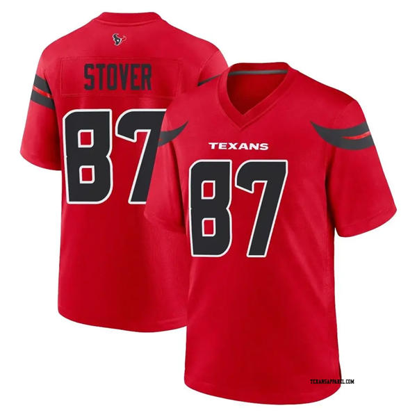 Men’s Houston Texans #87 Cade Stover Nike Red Alternate F.U.S.E. Limited Player Jersey