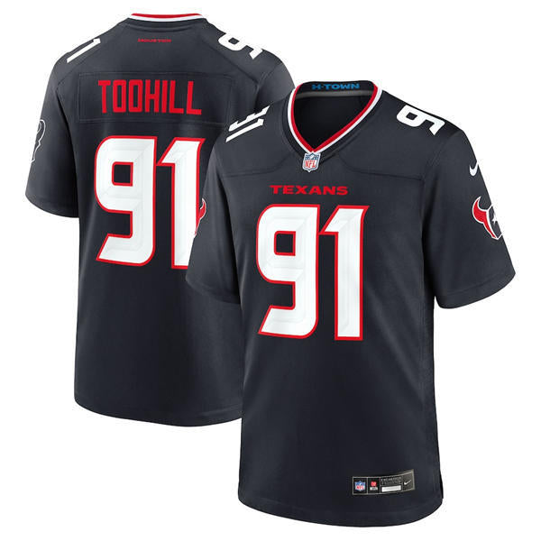 Men’s Houston Texans #91 Casey Toohill Nike Navy White Alternate F.U.S.E. Limited Player Jersey