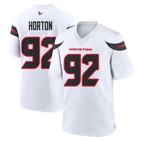 Men’s Houston Texans #92 Dylan Horton Nike White Vapor F.U.S.E. Limited Player Jersey