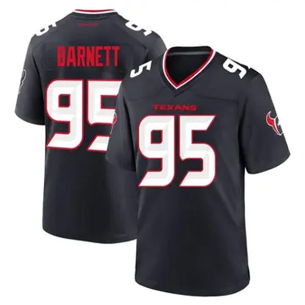 Men’s Houston Texans #95 Derek Barnett Nike Navy White Alternate F.U.S.E. Limited Player Jersey