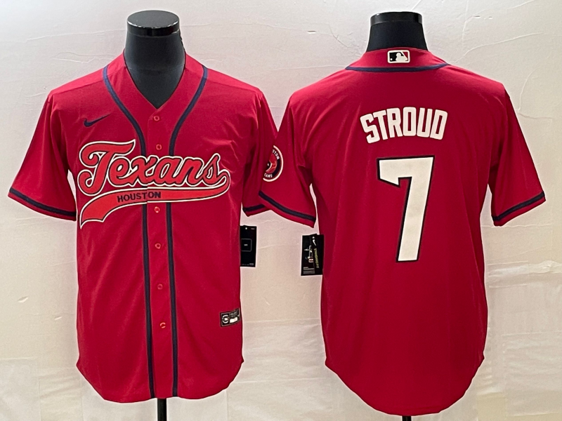 Men’s Houston Texans C.J. Stroud #7 Red Jersey Joint Edition