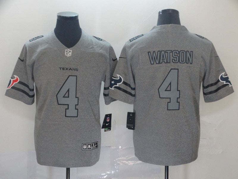 Men’s Houston Texans Deshaun Watson #4 Gray Jersey