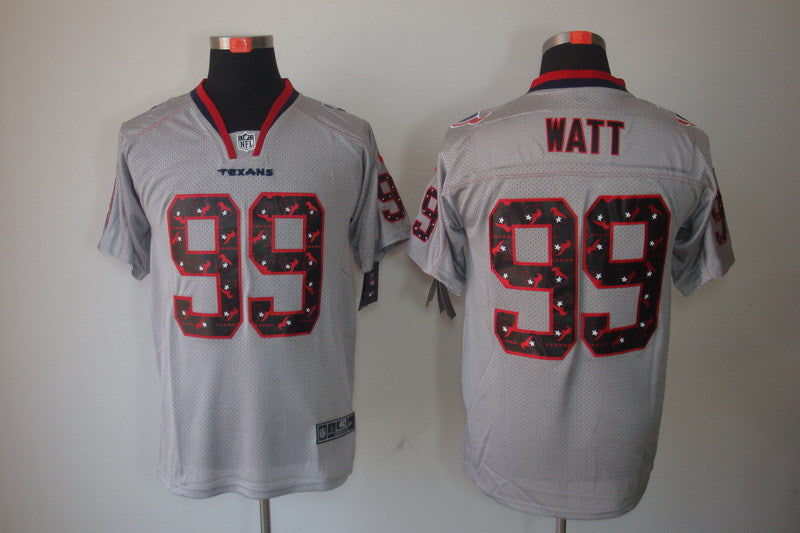 Men’s Houston Texans J.J. Watt #99 Gray Jersey