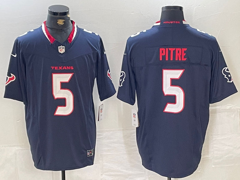 Men’s Houston Texans Jalen Pitre #5 Navy Jersey