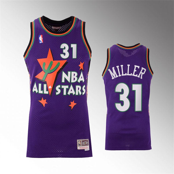 Men’s Indiana Pacers #31 Reggie Miller 1995 NBA All-Star Jersey Purple