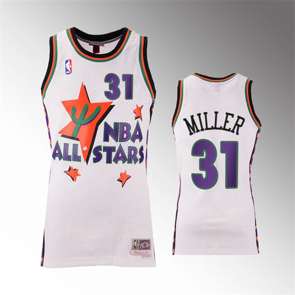 Men’s Indiana Pacers #31 Reggie Miller 1995 NBA All-Star Jersey White