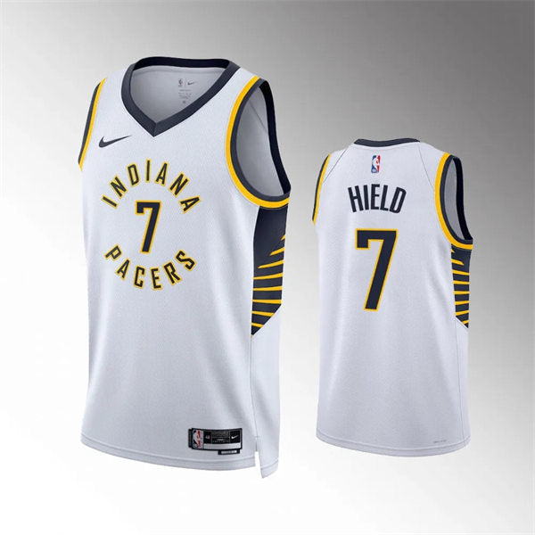Mens Indiana Pacers #7 Buddy Hield White Association Edition Jersey