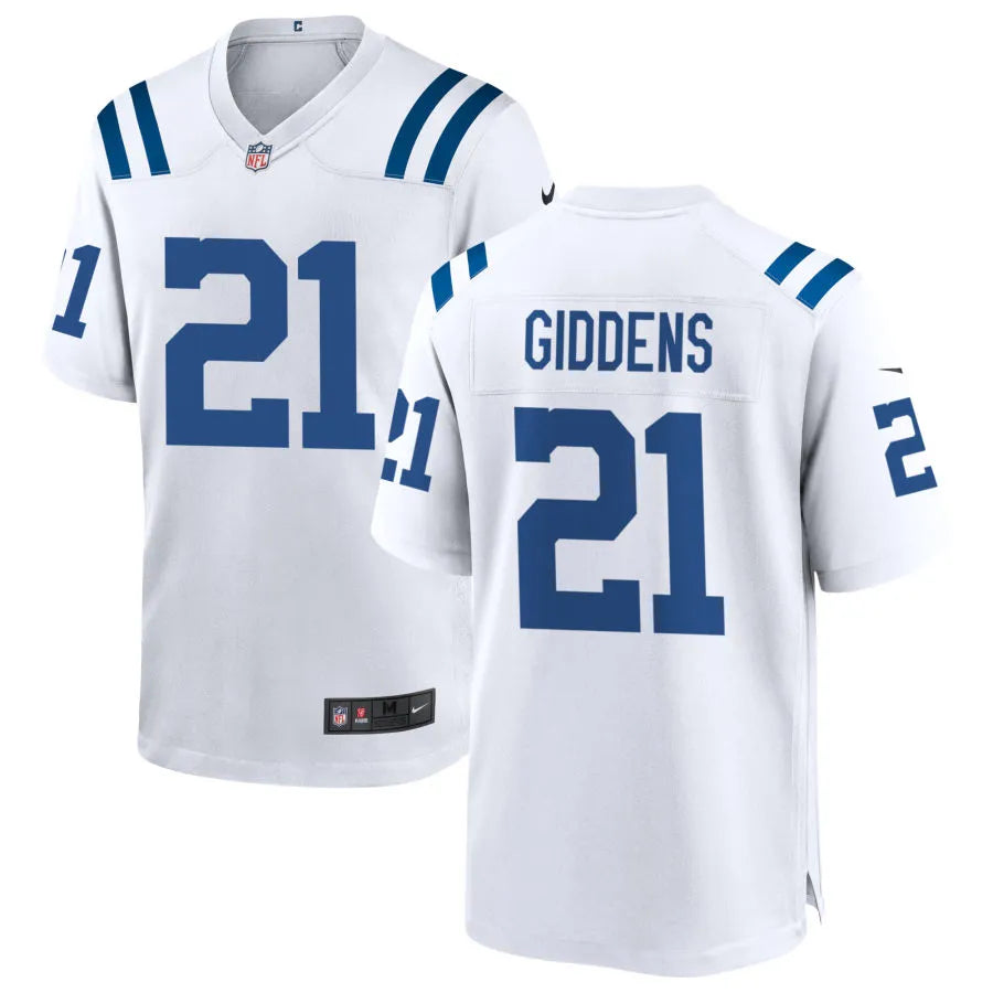 Mens Indianapolis Colts #21 DJ Giddens Nike White F.U.S.E.Vapor Limited Player Jersey